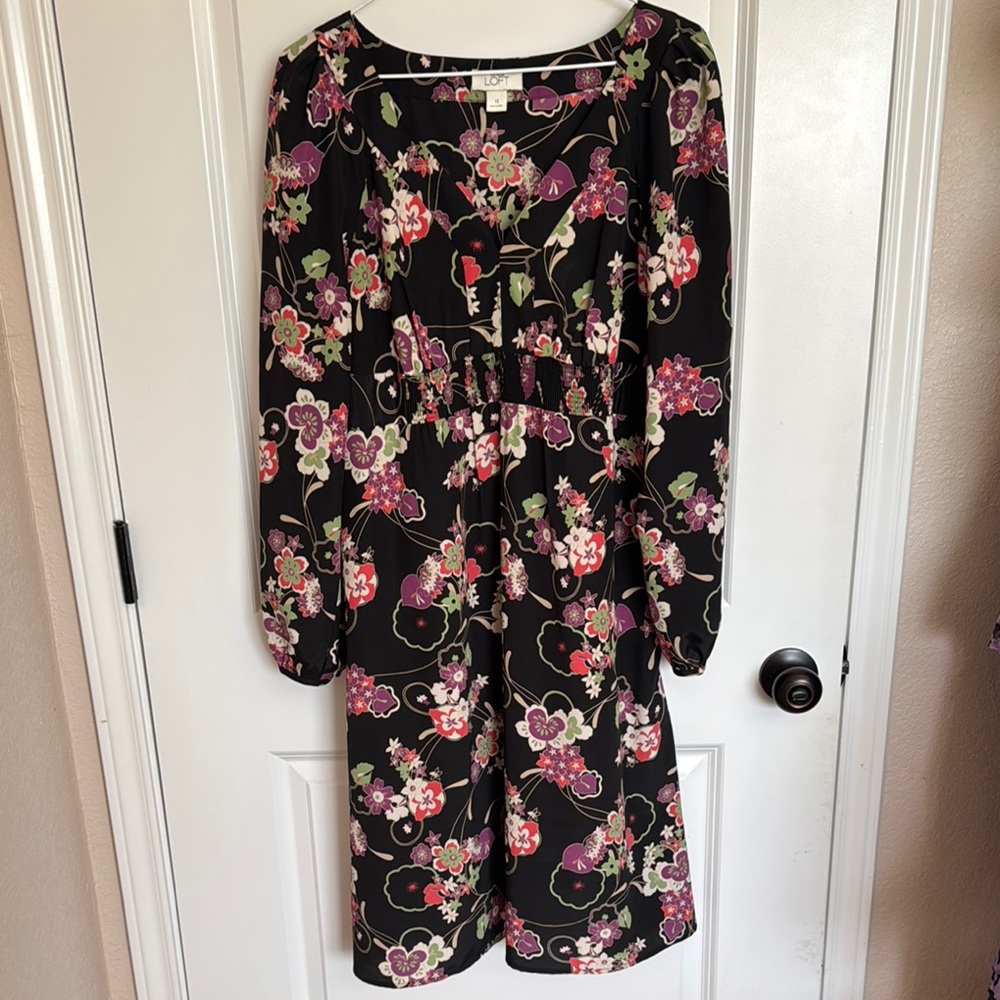 Floral Black Dress